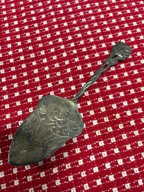 Sweden ROSE Silverplate Roses ALP Old Vintage Fancy Ornate Pie Pastry Server